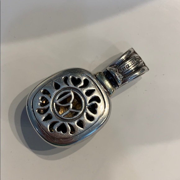 David Yurman Sterling 14 K gold dome pendant enhancer - Picture 4 of 9